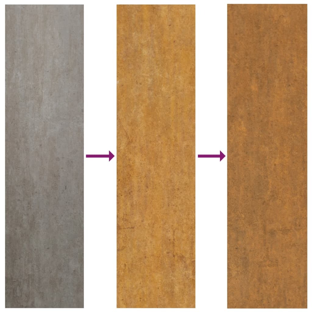 Patio Wall Decoration 41.3"x21.7" Corten Steel Skyline Design