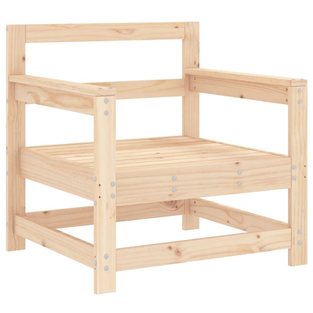 Patio Chairs with Cushions 2 pcs Solid Wood Pine