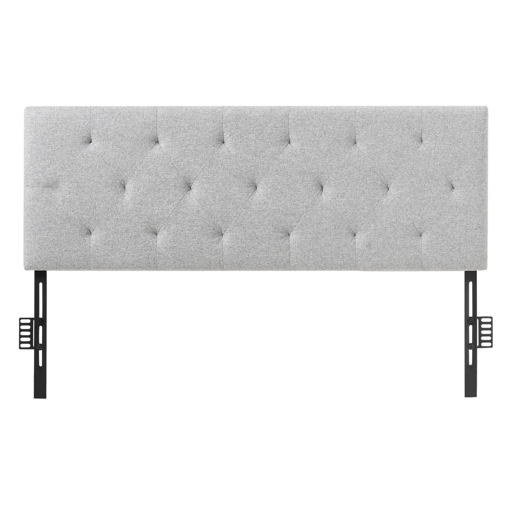 Headboard, Full Size Headboard with Adjustable Height, Comfortable Diamond Tufted for Full Size Bed, W 56.3 x H?35.6-47.4?inches, Ideal for Bedroom, Hotel, Homestay, Dormitory, Light Grey