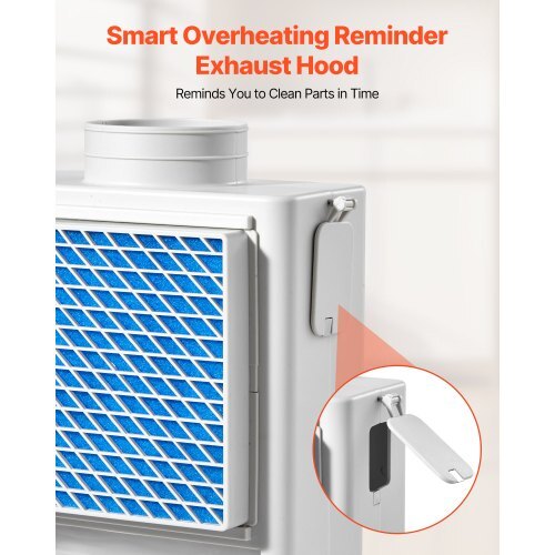 3-in-1 Indoor Dryer Vent Kit,Premium ABS Material with Water Drawer Fits 4 inch Exhaust Port, Smart Overheating Reminder Exhaust Hood & with 4 Purification Pads,For Electric Clothes Dryers