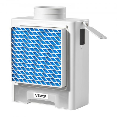 3-in-1 Indoor Dryer Vent Kit,Premium ABS Material with Water Drawer Fits 4 inch Exhaust Port, Smart Overheating Reminder Exhaust Hood & with 4 Purification Pads,For Electric Clothes Dryers