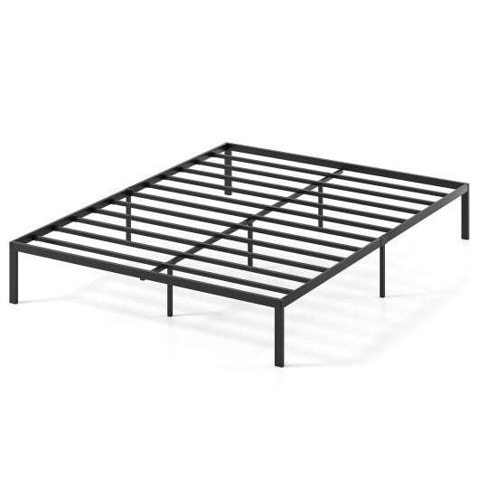 Full/Queen/King Size Metal Bed Frame Heavy Duty Support Slats Mattress Foundation-Queen Size - Color: Black - Size: Queen Size