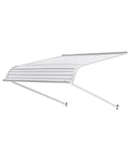 Aluminum Awning 40 x 42 in, Durable Window Awning Door Canopy, Lightweight and Stable Aluminum Exterior Awnings Rain Snow Sunlight Protection for Door Entrance Windows Patio Porch