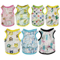Color: Yellow, Size: XL - Summer Dog Vest Ultra Thin Breathable Mesh Cloth Pet T-shirt for Small Dogs Cute Cartoon Print Puppy Cat Cheap Clothes Costumes