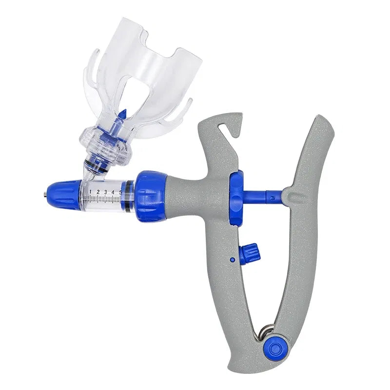 Color: Red - 1-10ml Automatic Veterinary Continuous Syringe Animal Injection Adjustable Vaccine for Livestock Pig Cattle Sheep Chicken
