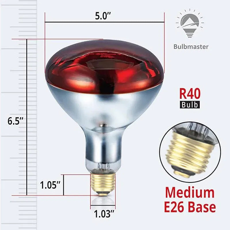 Color: Light Grey, Ships From: Russian Federation - BONGBADA Quartz glass waterproof and explosion-proof E26 E27 Red R40 Infrared Heat Lamp Farm lamp 100W 150W 200W 250W 275W