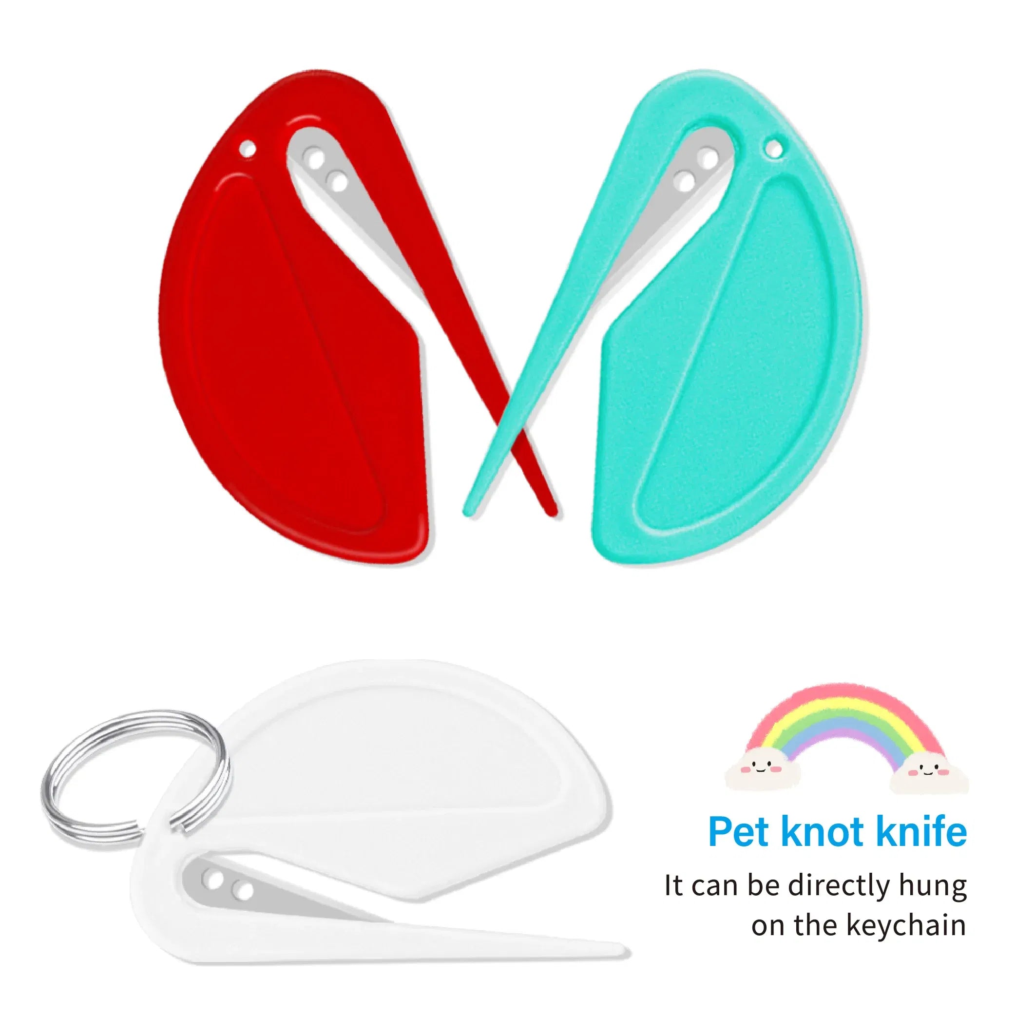 Color: WHITE, Size: S - Grooming Pet Hair Knot  Knife Trim Shedding Dog Unknot Stainless Effectively Safe Cat Accessories