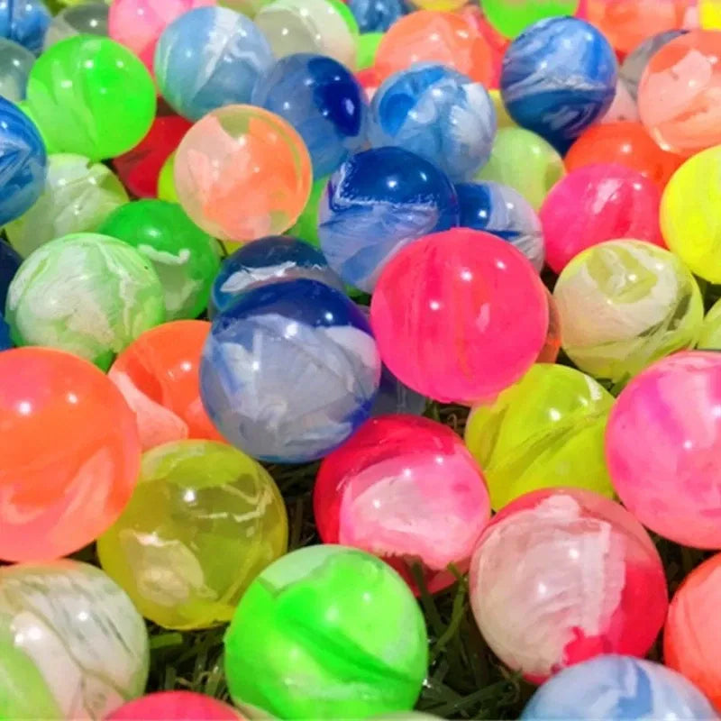 Color: DENIM BLUE - 20Pcs/lot Rubber 19mm Cloud Bouncy Balls Funny Toy Jumping Balls Mini Neon Swirl Bouncing Balls Kids Sports Toy Balls Cat Toy