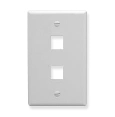Faceplate oversized 2-port white