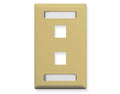 Faceplate id 1-gang 2-port ivory