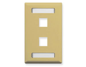 Faceplate id 1-gang 2-port ivory